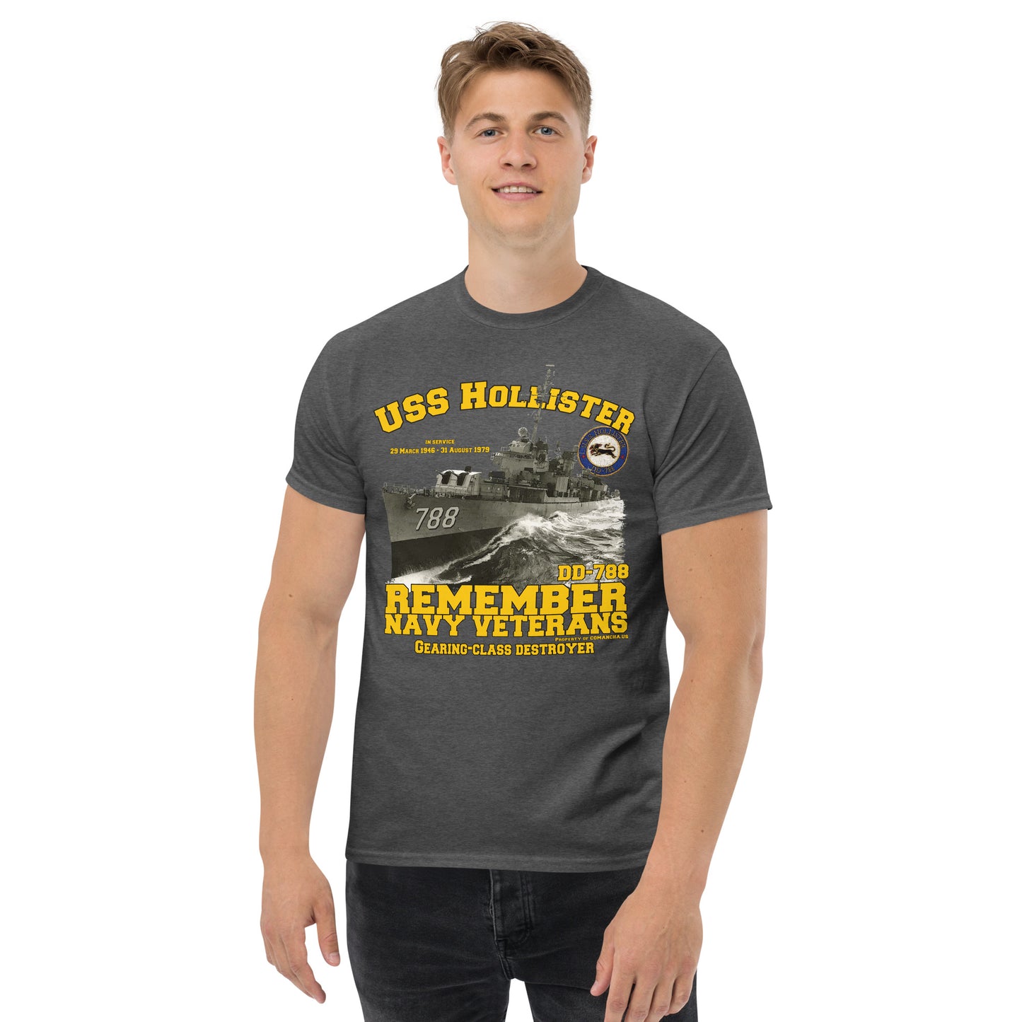 USS Hollister DD-788 Destroyer T-shirt