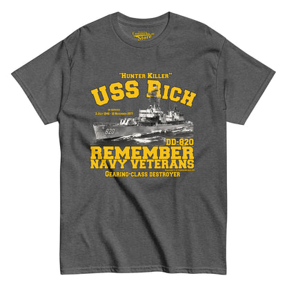 USS Rich DD-820 Destroyer t-shirt