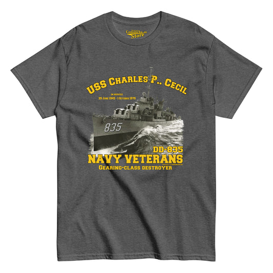 USS Charles P. Cecil DD-835 Destroyer t-shirt,