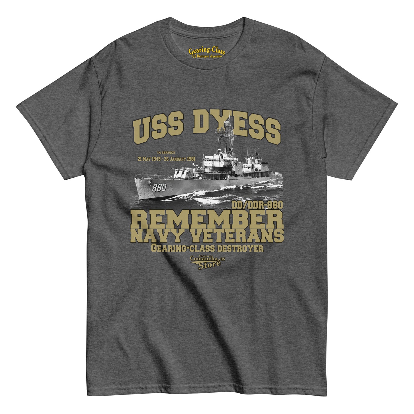 USS Dyess DD-880 Shipmates T-shirt