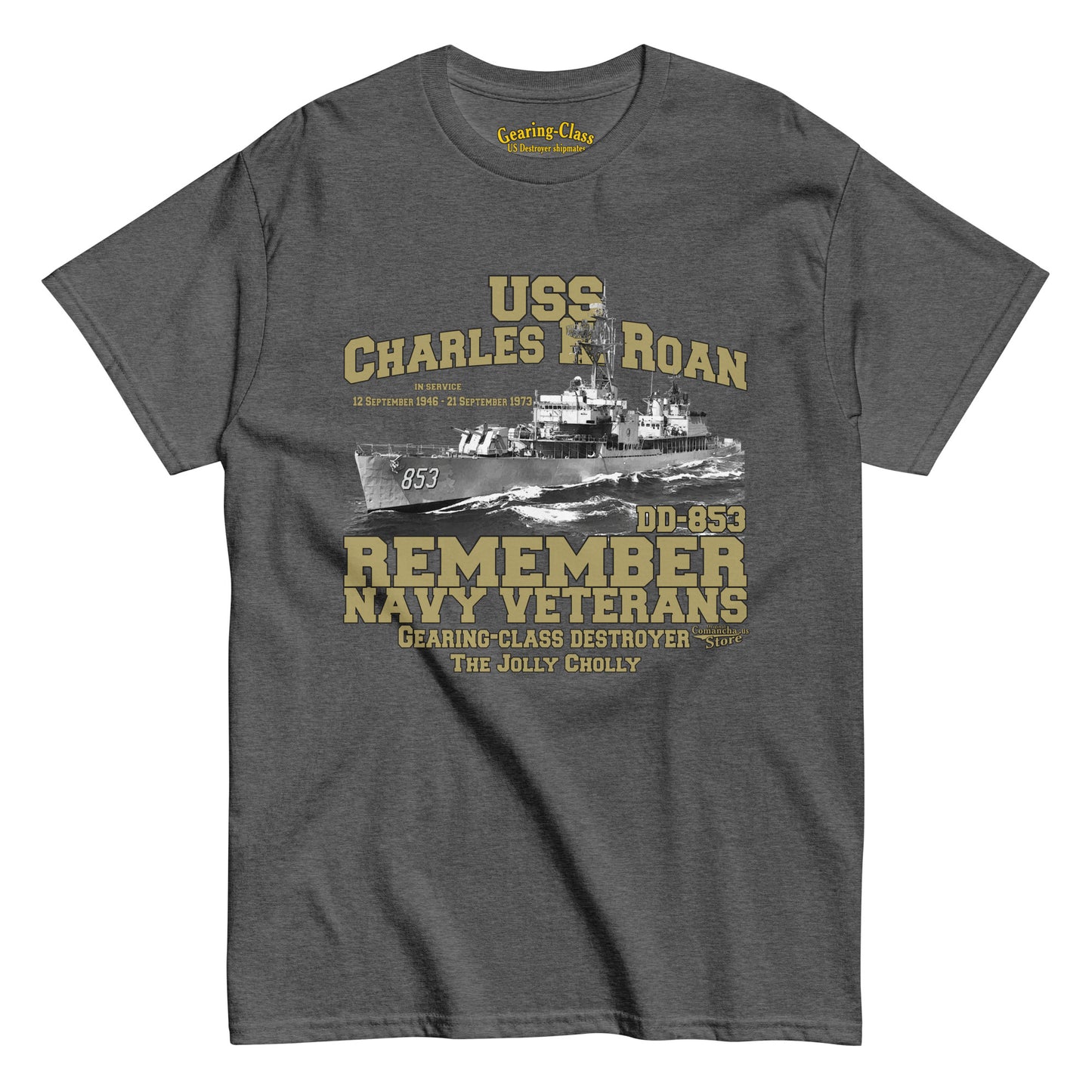 USS Charles H. Roan DD-853 Destroyer t-shirt,