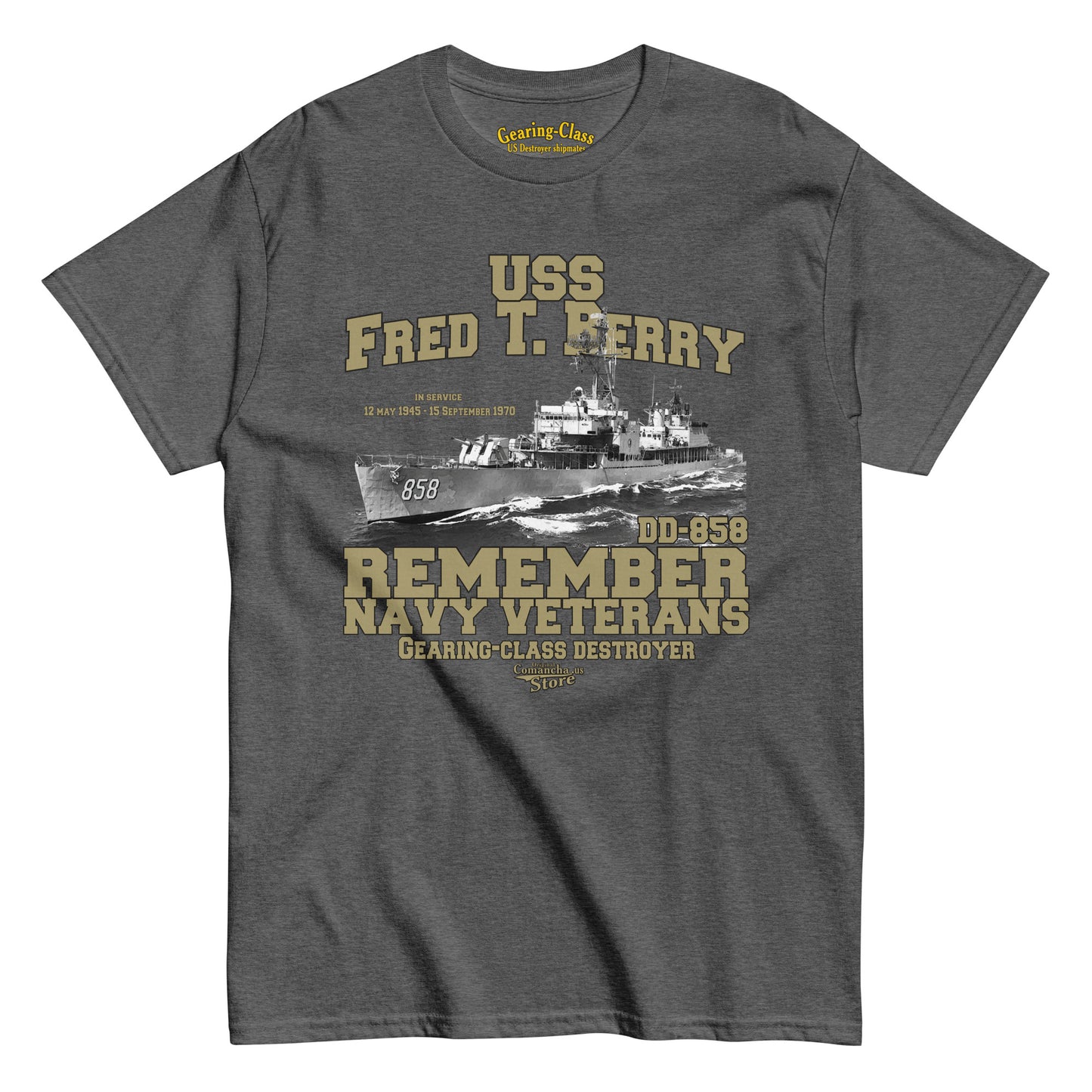 USS Fred T. Berry DD-858 Destroyer t-shirt,