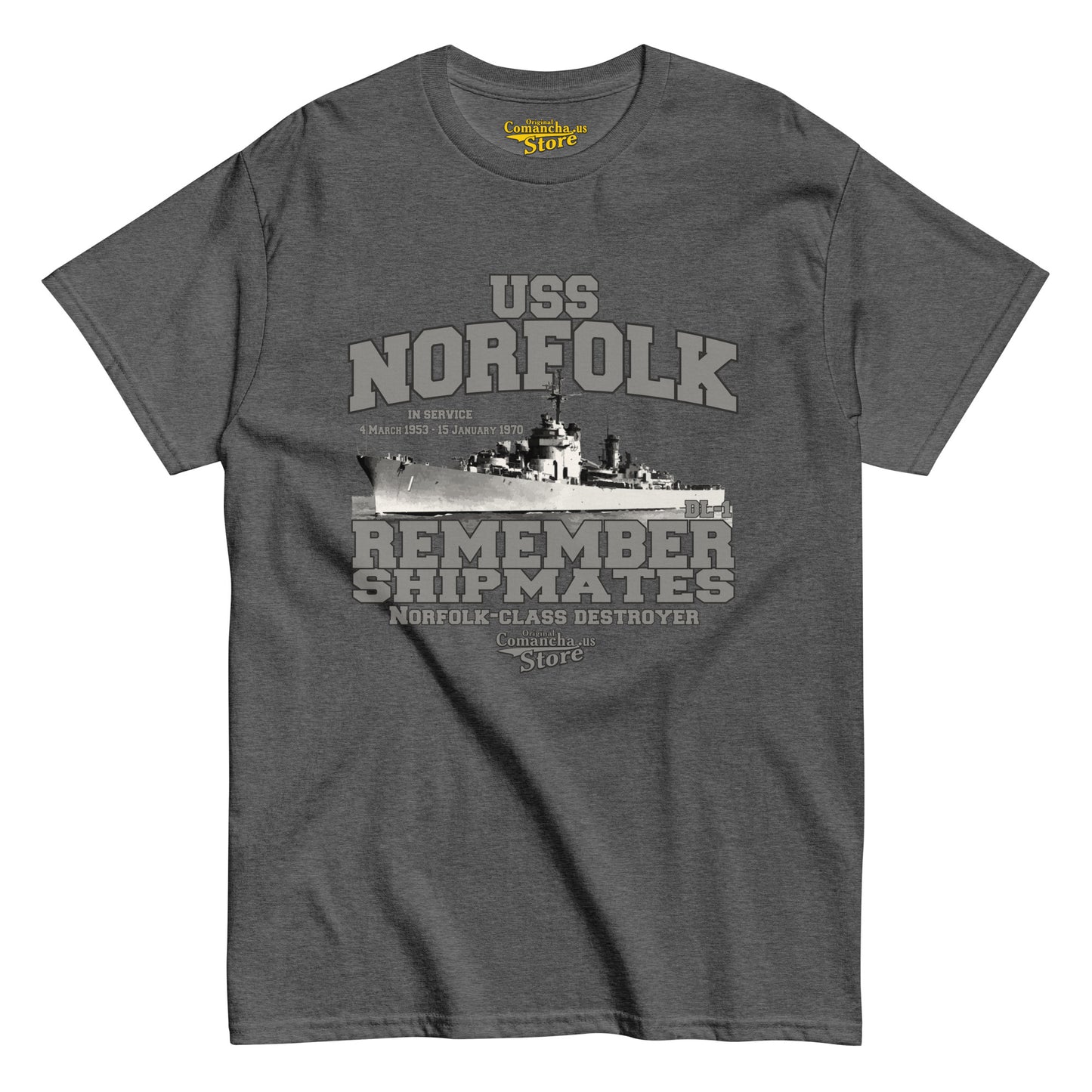 USS Norfolk DL-1 Destroyer Shipmates T-shirt