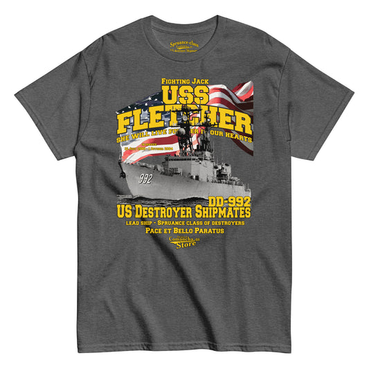 USS Fletcher DD-992 Destroyer tee,