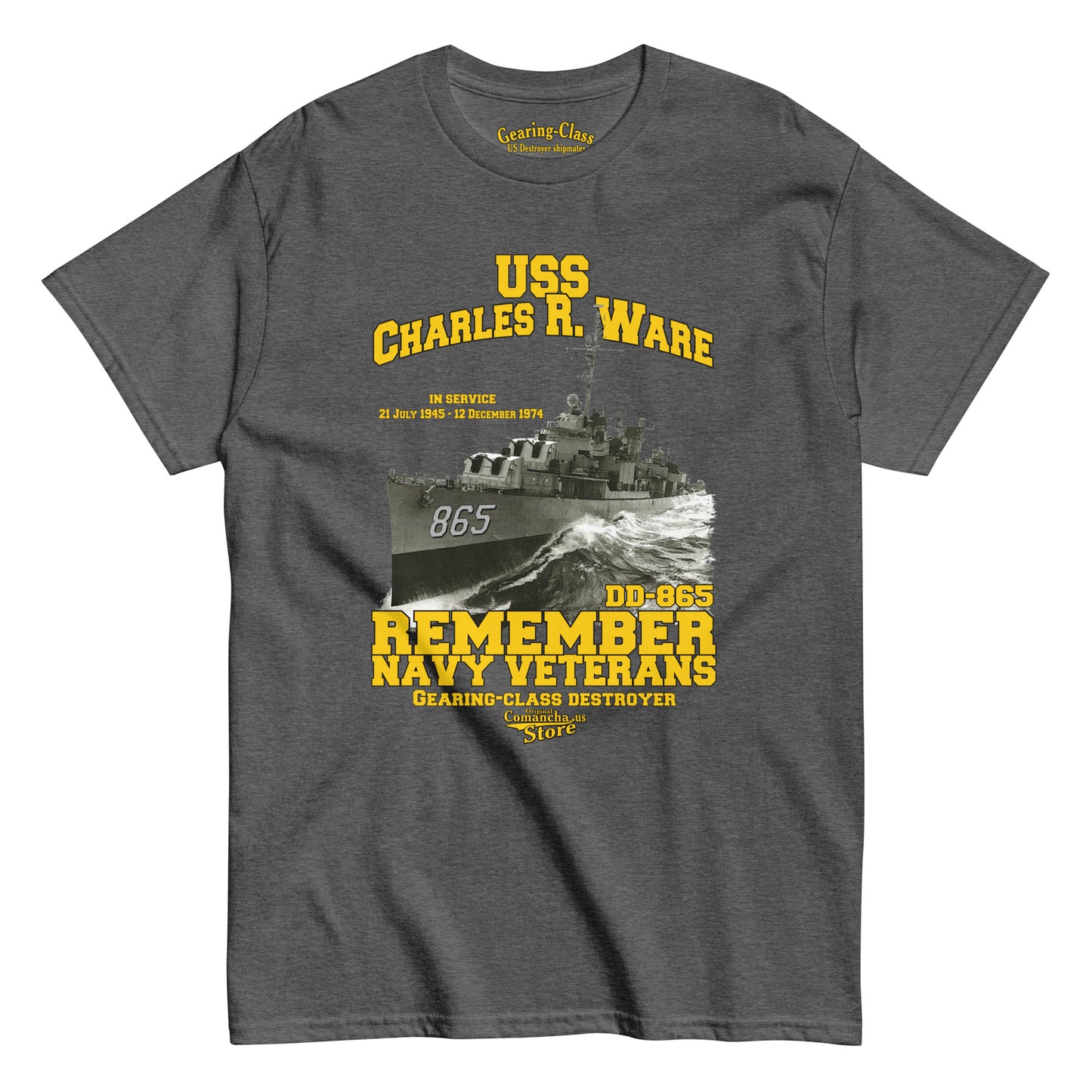 USS Charles R. Ware DD-865 Shipmates t-shirt