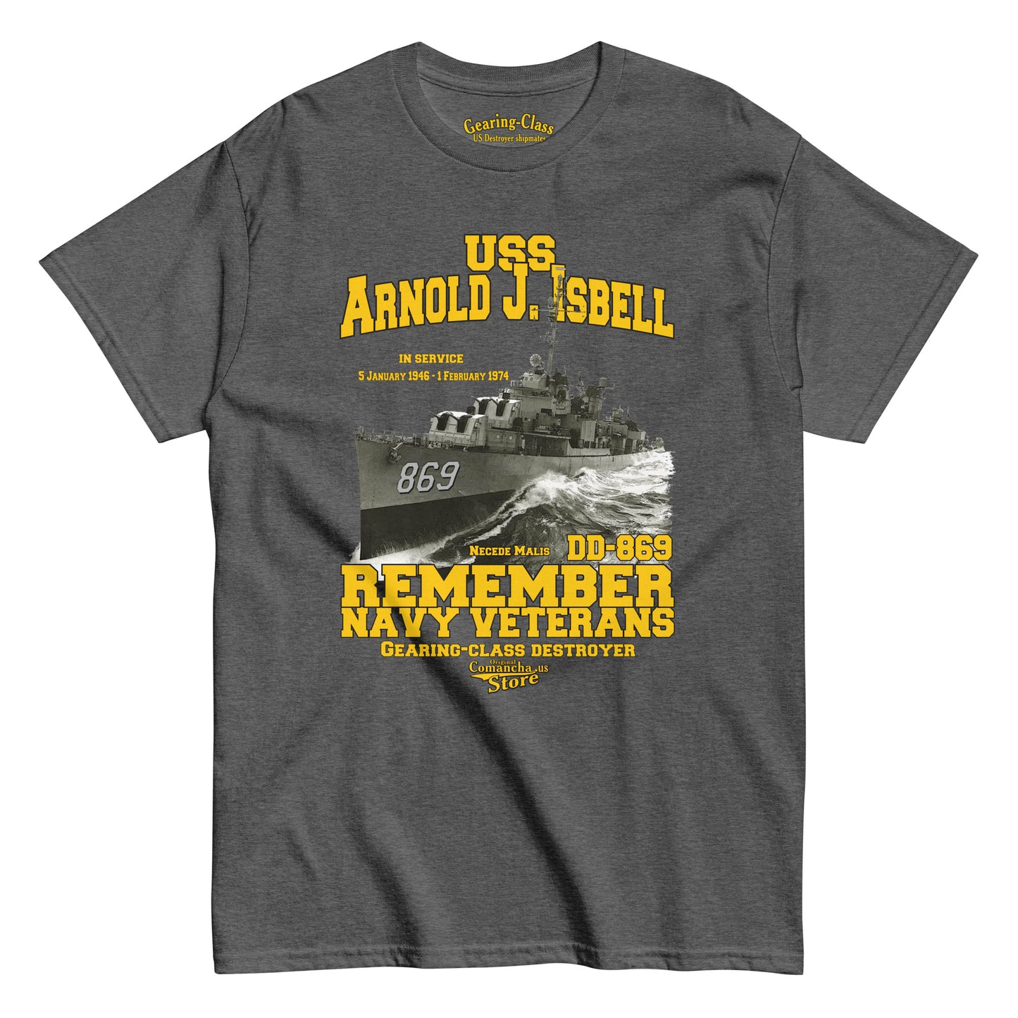 USS Arnold J. Isbell DD-869 destroyer T-shirt