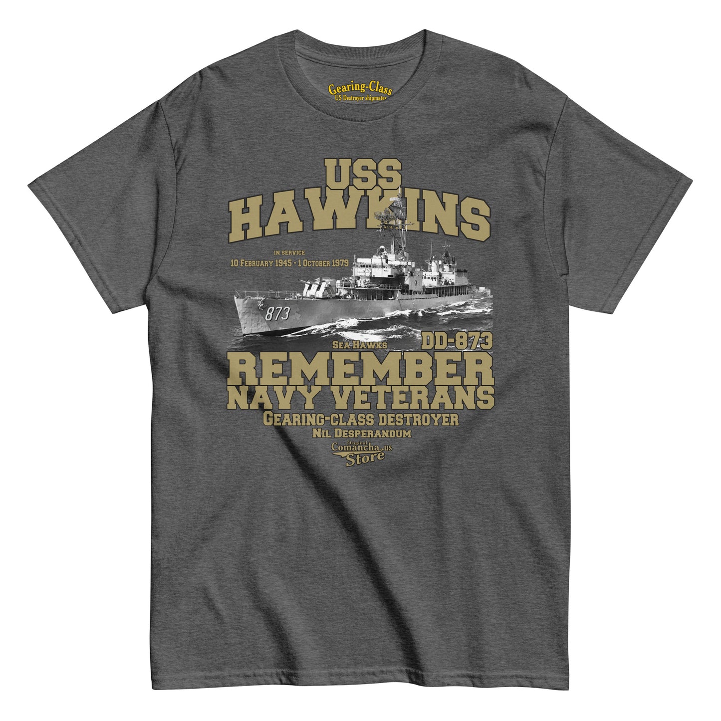 USS Hawkins DD-873 t-shirt