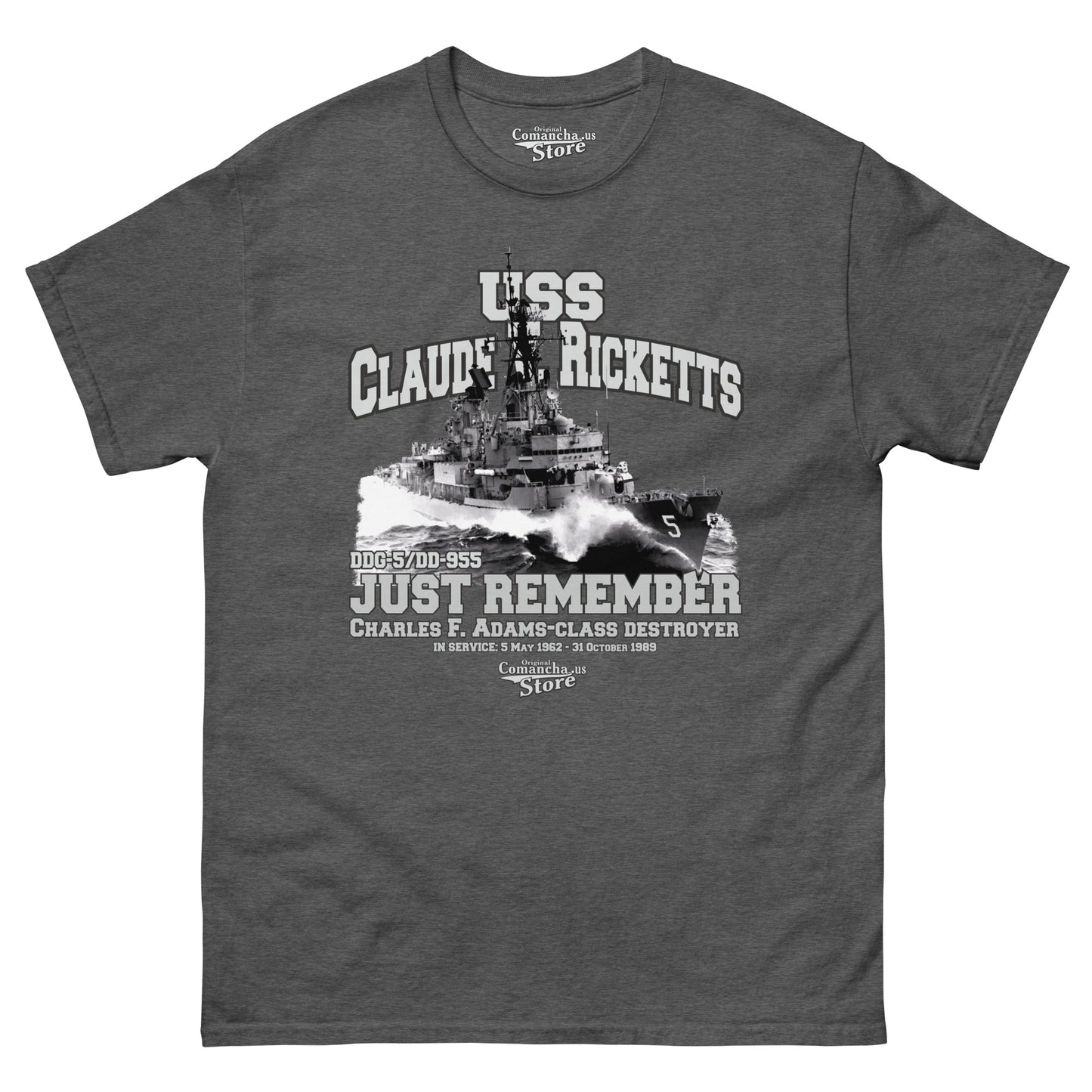 USS Claude V. Ricketts DDG-5 t-shirt