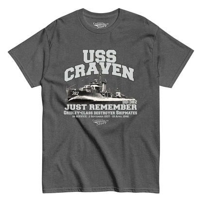 USS Craven DD-382 Shipmates T-shirt