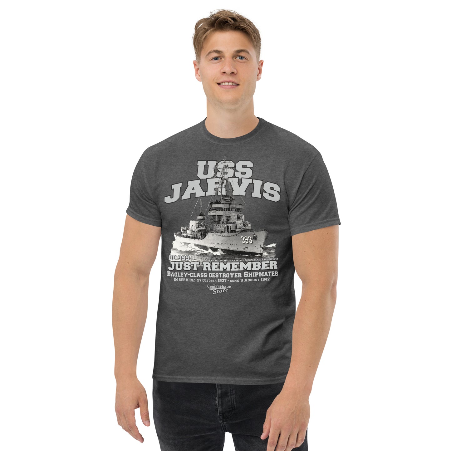 USS Jarvis DD-393 Destroyer t-shirt