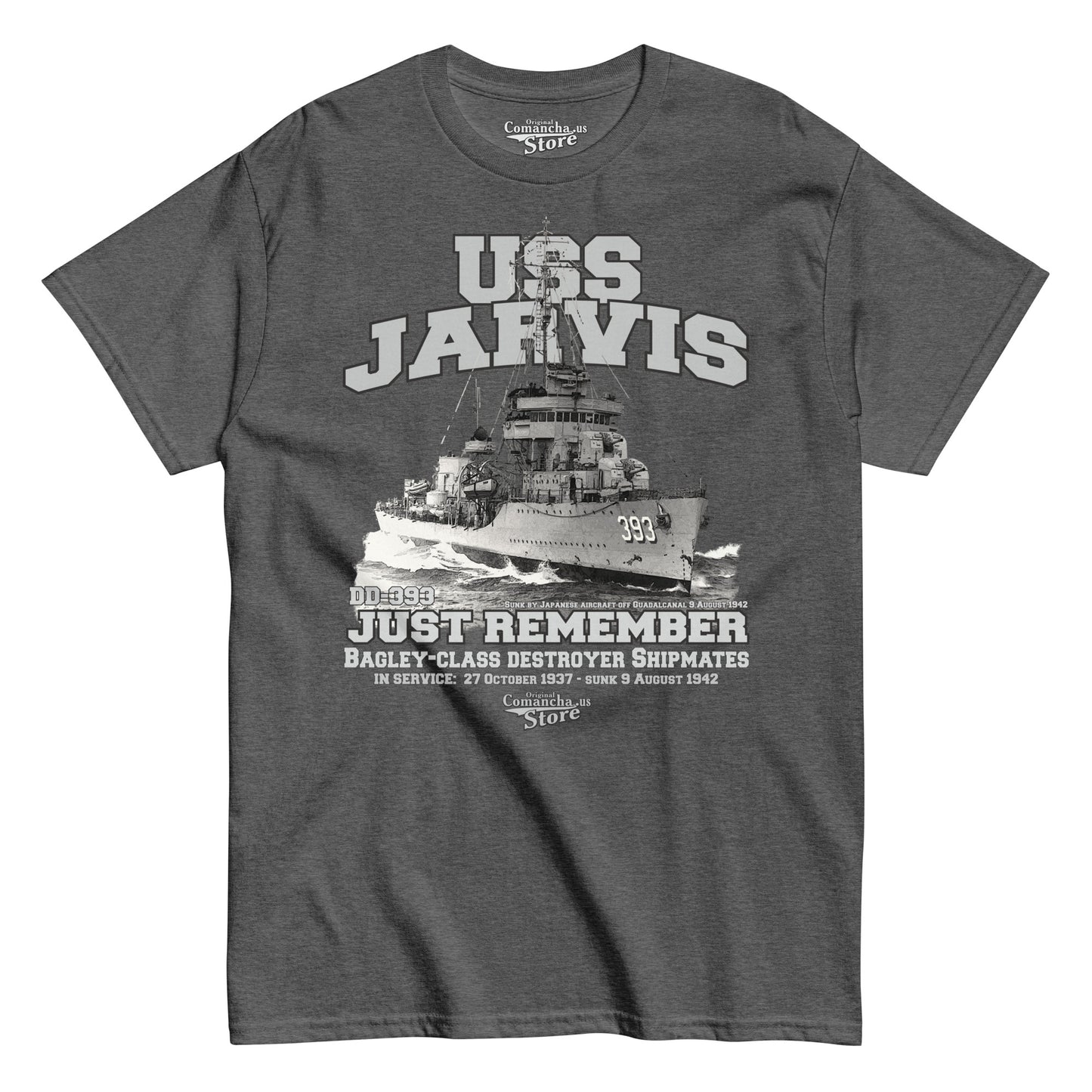 USS Jarvis DD-393 Destroyer t-shirt