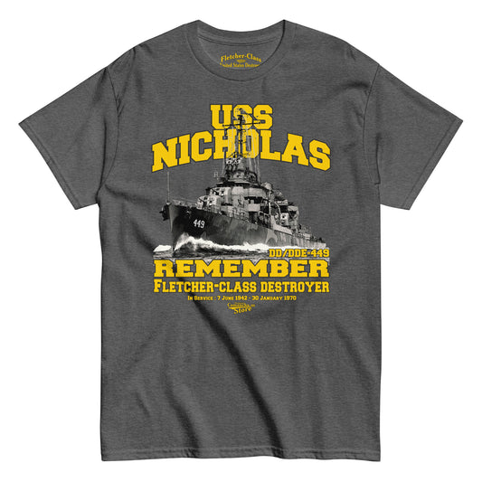 USS Nicholas DD/DDE-449 t-shirt