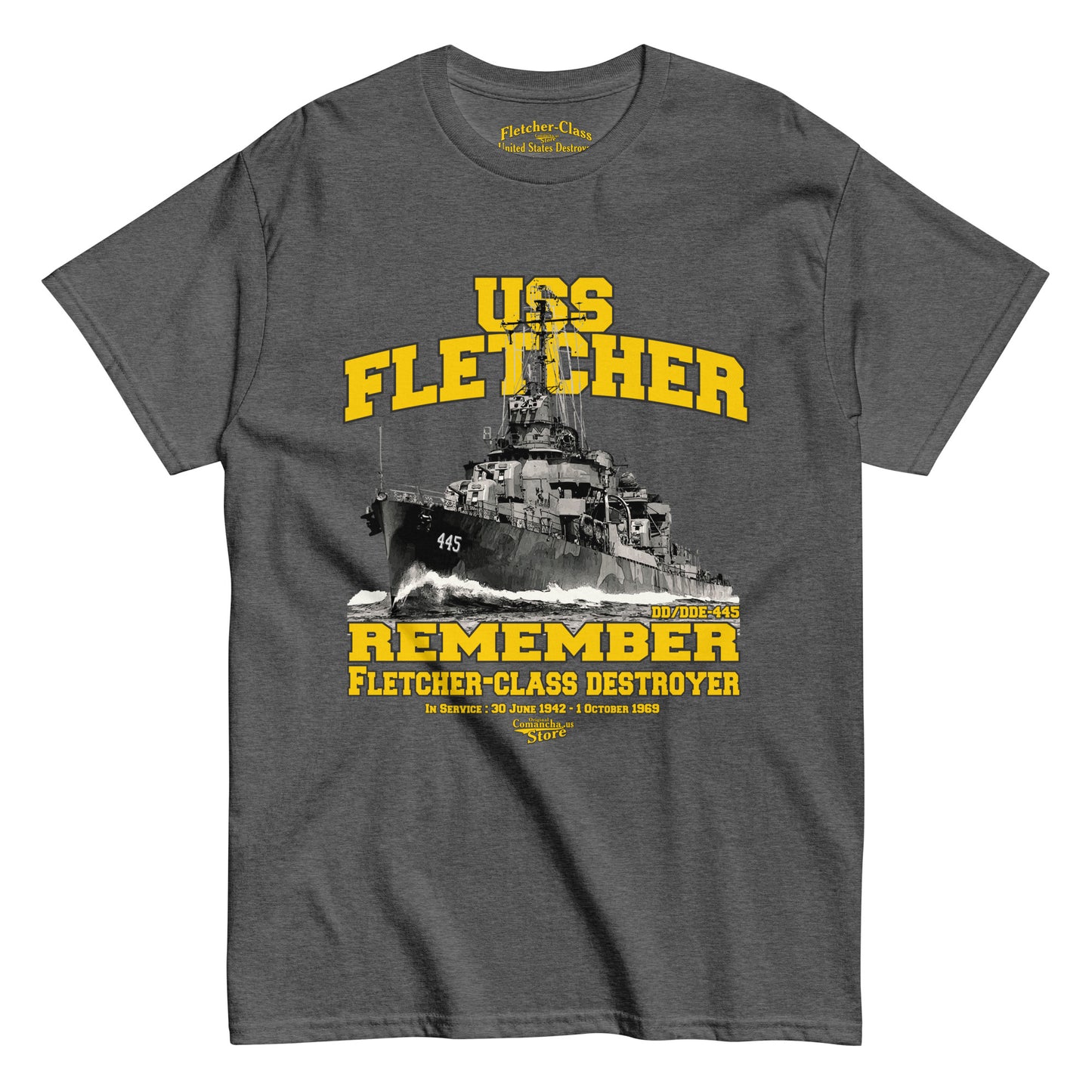 USS Fletcher DD/DDE-445 t-shirt