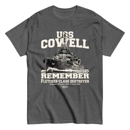 USS Cowell DD-547 destroyer t-shirt