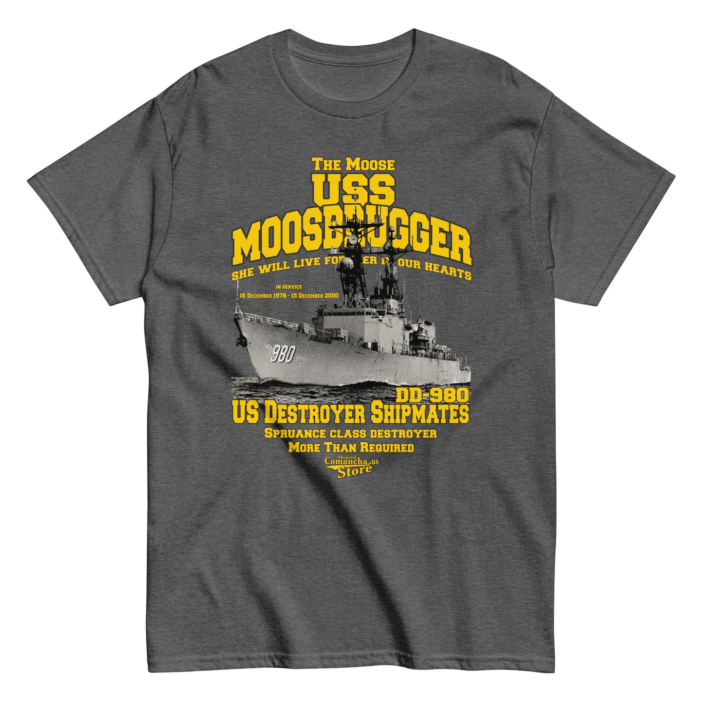 USS Moosbrugger DD-980 destroyer t-shirt