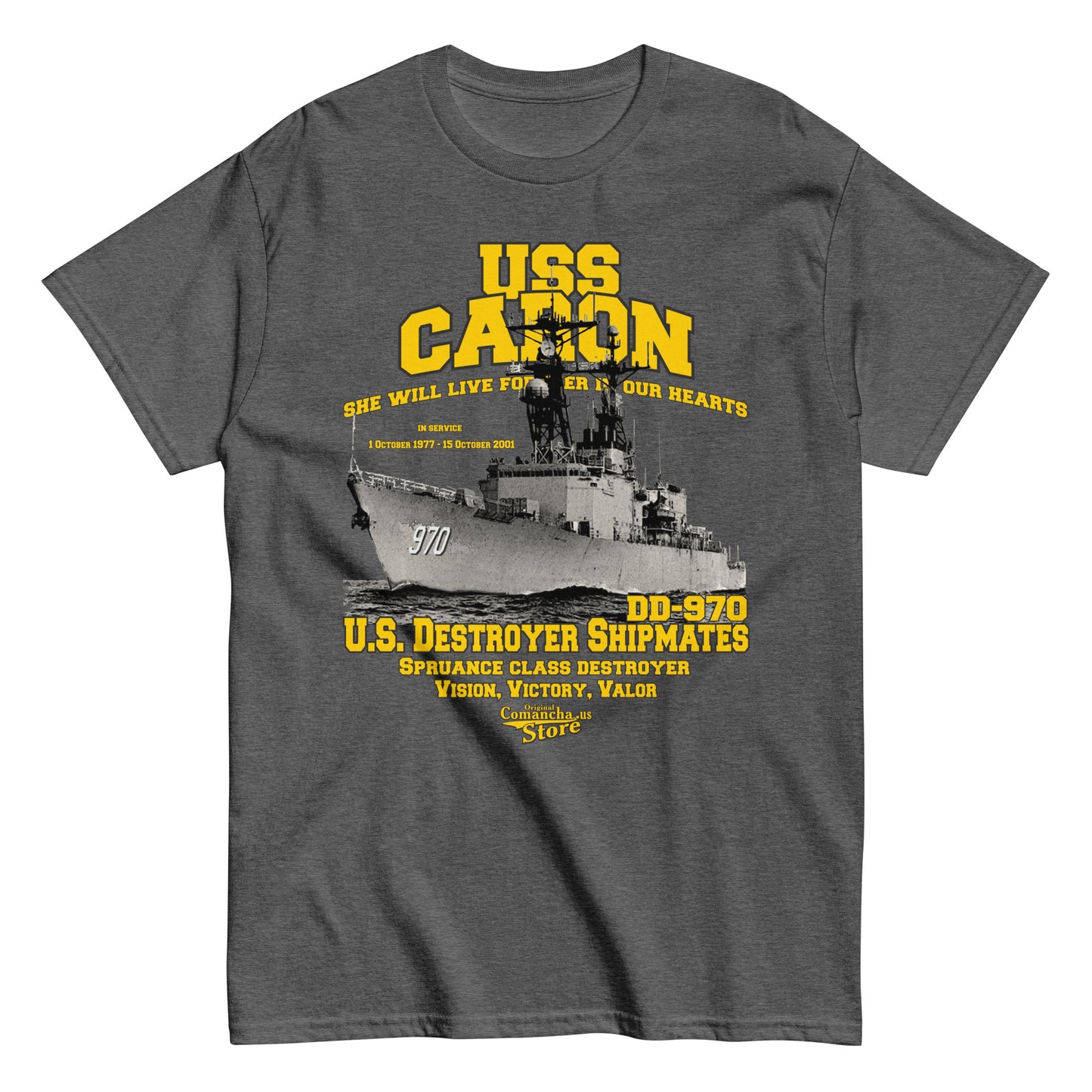 USS Caron DD-970 shipmates t-shirt