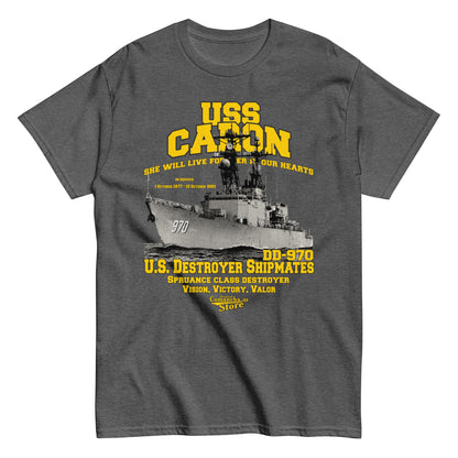 USS Caron DD-970 shipmates t-shirt