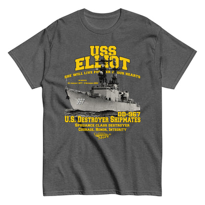 USS Elliot DD-967 Shipmates t-shirt