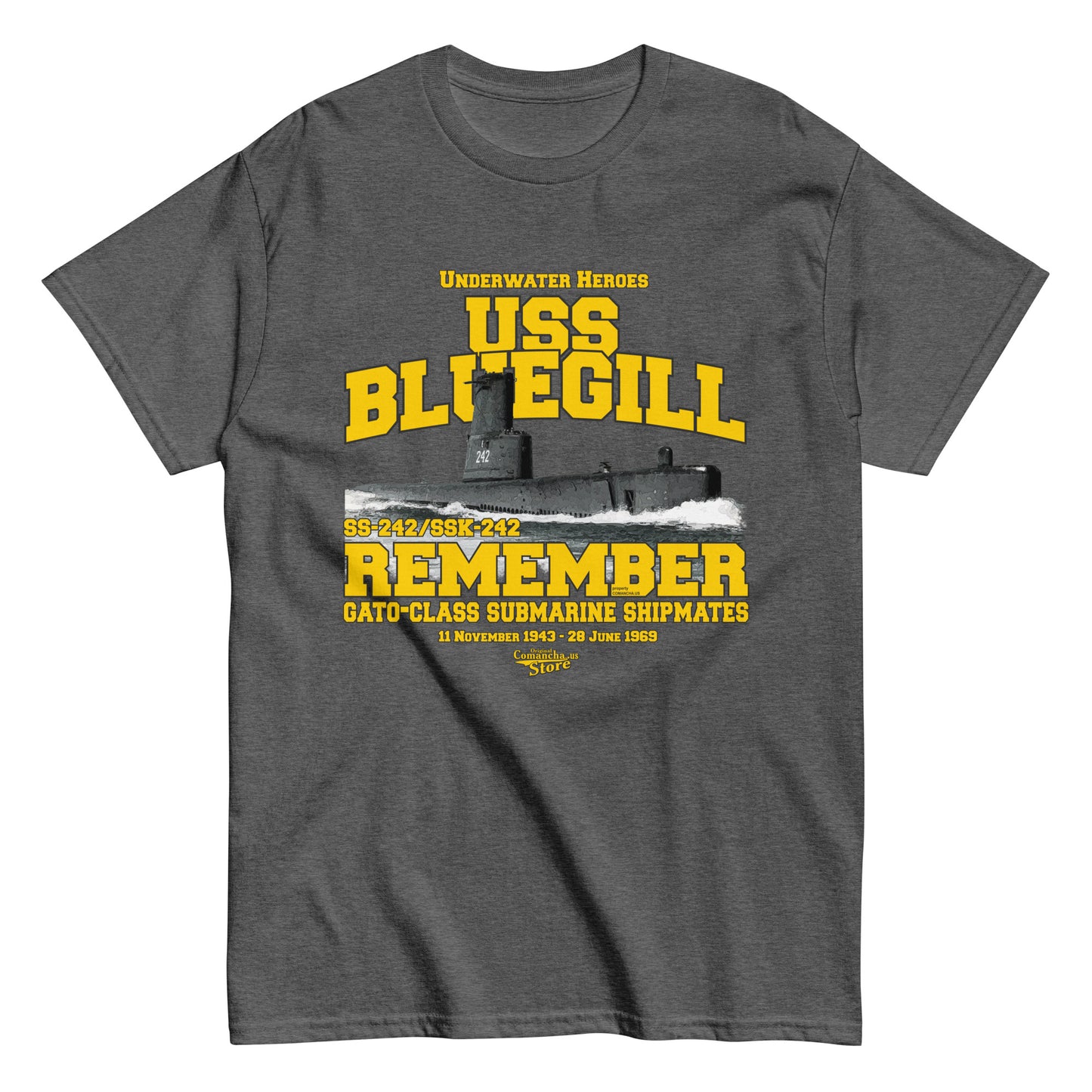 USS Bluegill SS-242 submarine t-shirt