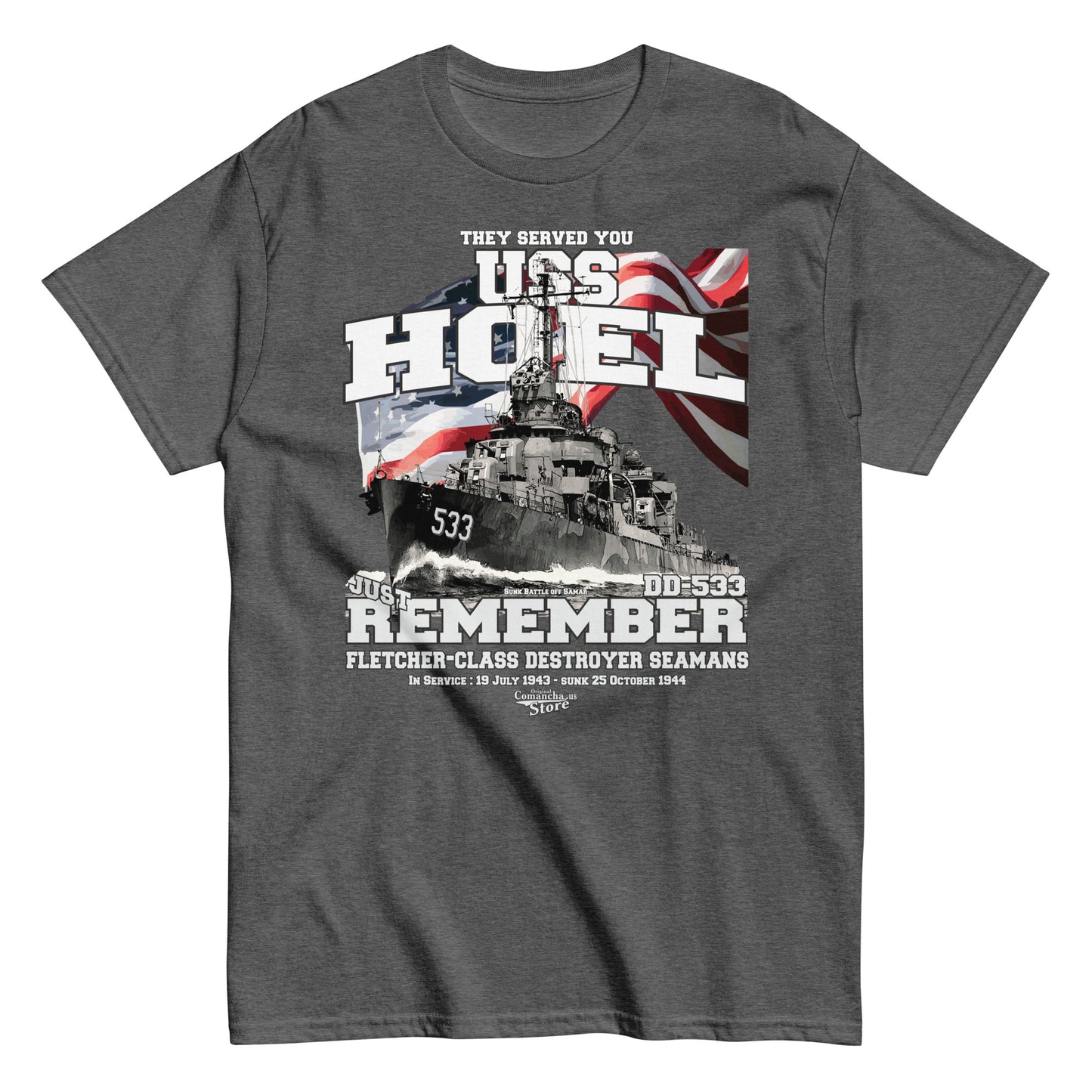 USS Hoel DD-533 destroyer t-shirt