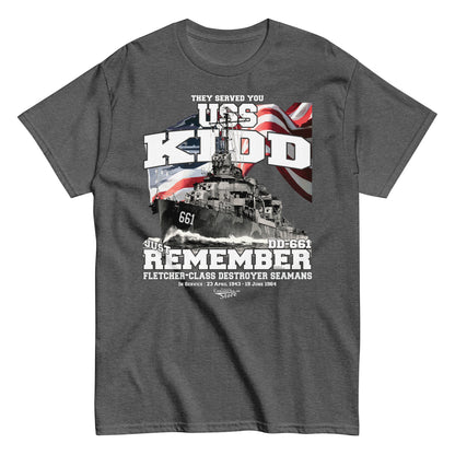 USS Kidd DD-661 destroyer t-shirt