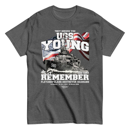 USS Young DD-580 destroyer t-shirt