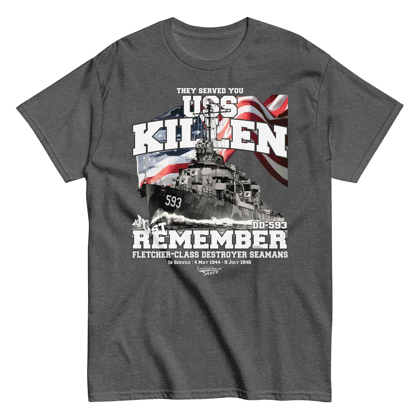 USS Killen DD-593 destroyer t-shirt