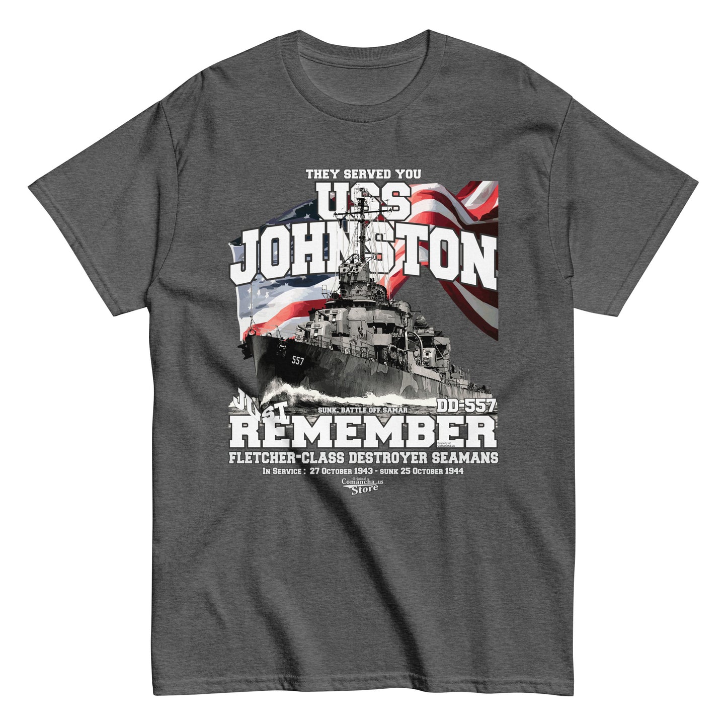 USS Johnston DD-557 destroyer t-shirt