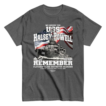 USS Halsey Powell DD-686 destroyer t-shirt