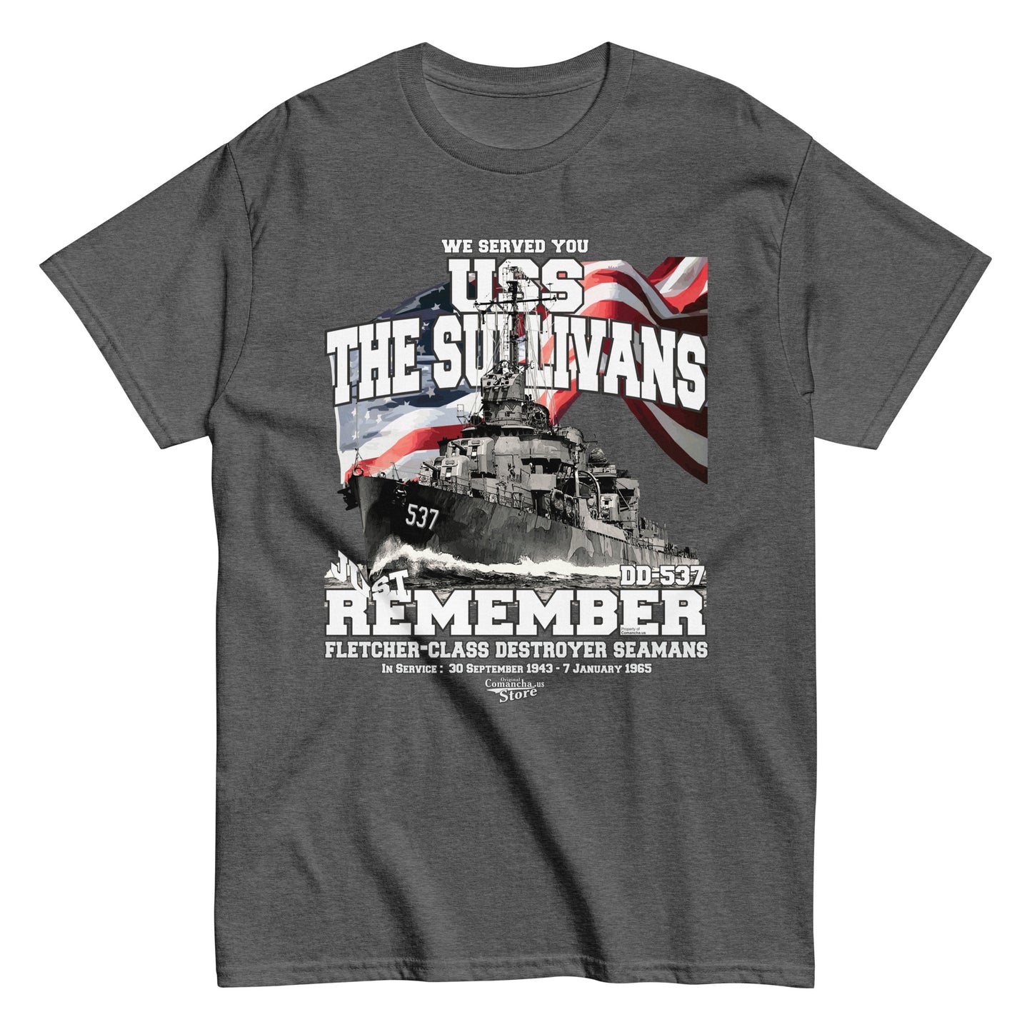 USS The Sullivans DD-537 destroyer t-shirt