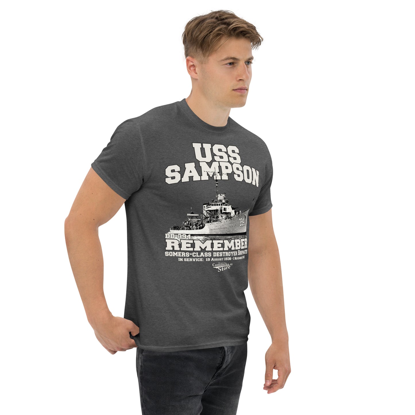 USS Sampson DD-394 destroyer t-shirt