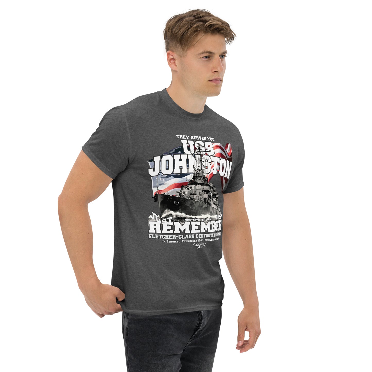 USS Johnston DD-557 destroyer t-shirt