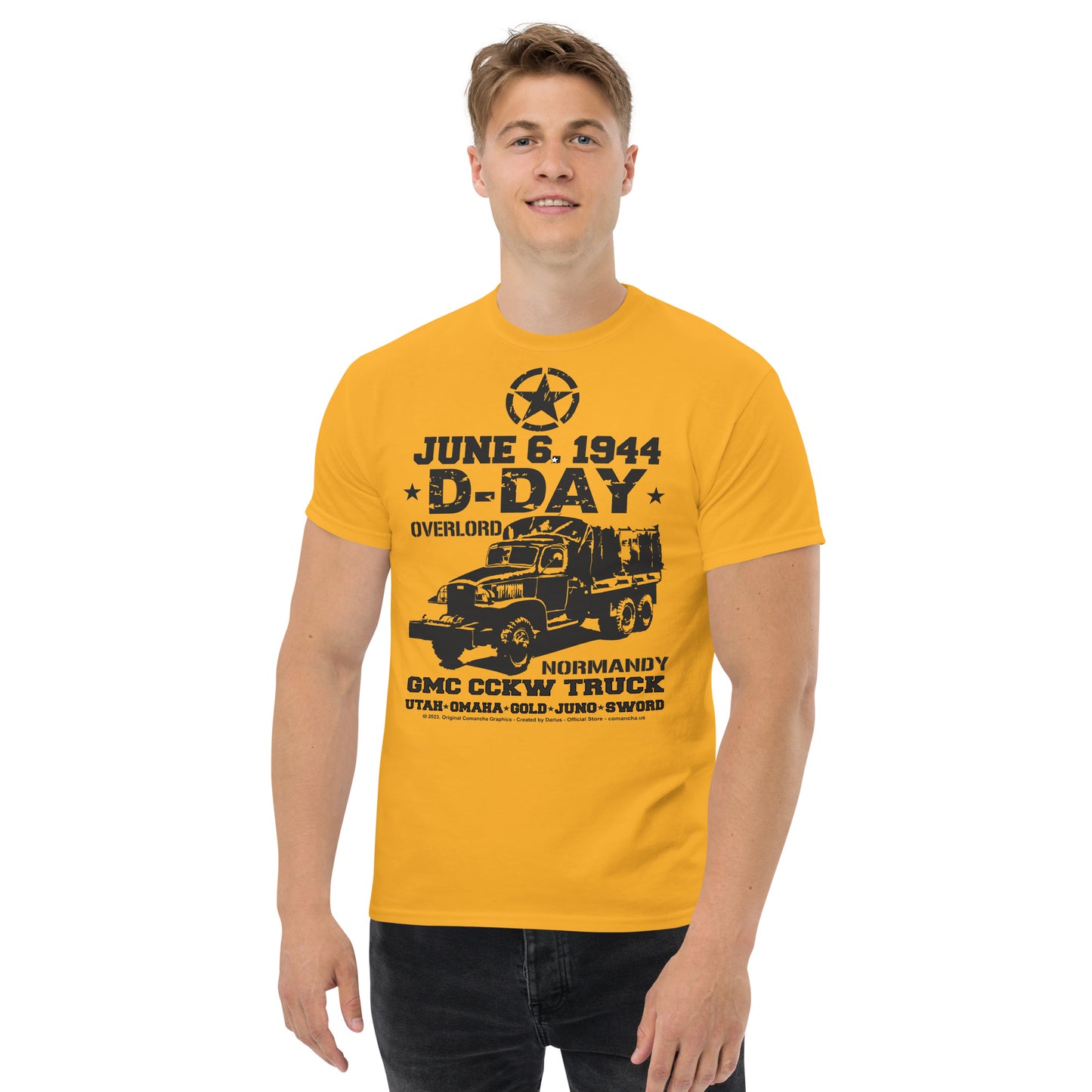 D-Day M3 Halftrack, D-Day tee, D-Day veterans tee,D-Day M3 Halftrack tee, Comancha T-shirts,