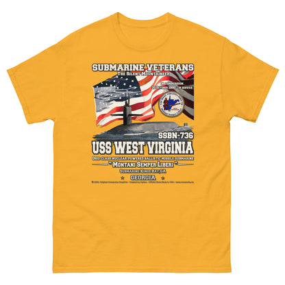 USS West Virginia SSBN-736 Submarine t-shirt