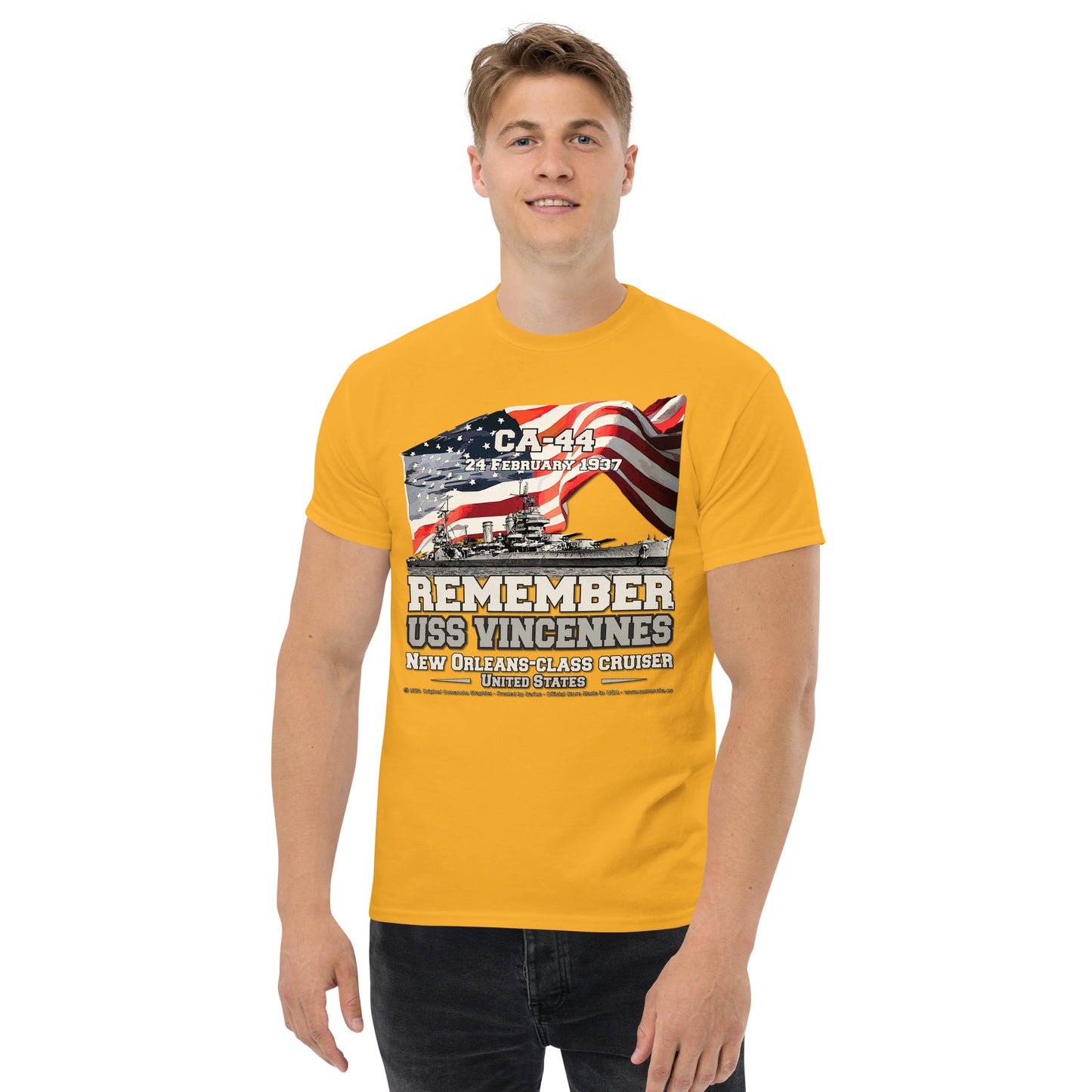 USS VINCENNES CA-44 Cruiser T-shirt