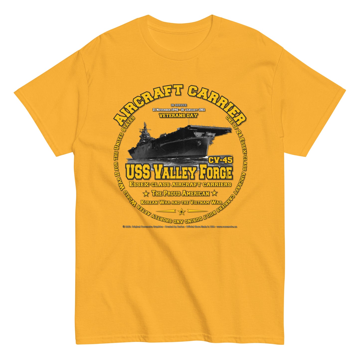 USS VALLEY FORGE CV-45 Aircraft Carrier T-shirt