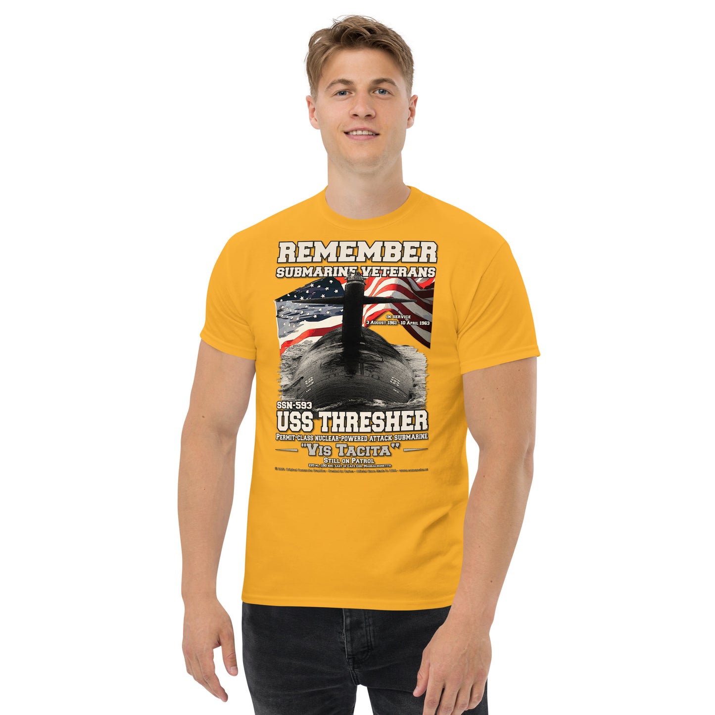 USS THRESHER SSN-593 Submarine t-shirt