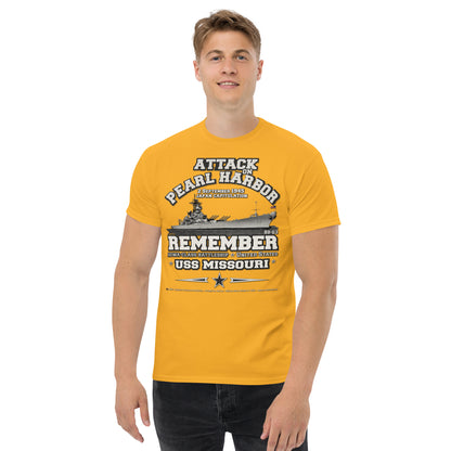 USS MISSOURI BB-63 Remember Pearl Harbor t-shirt