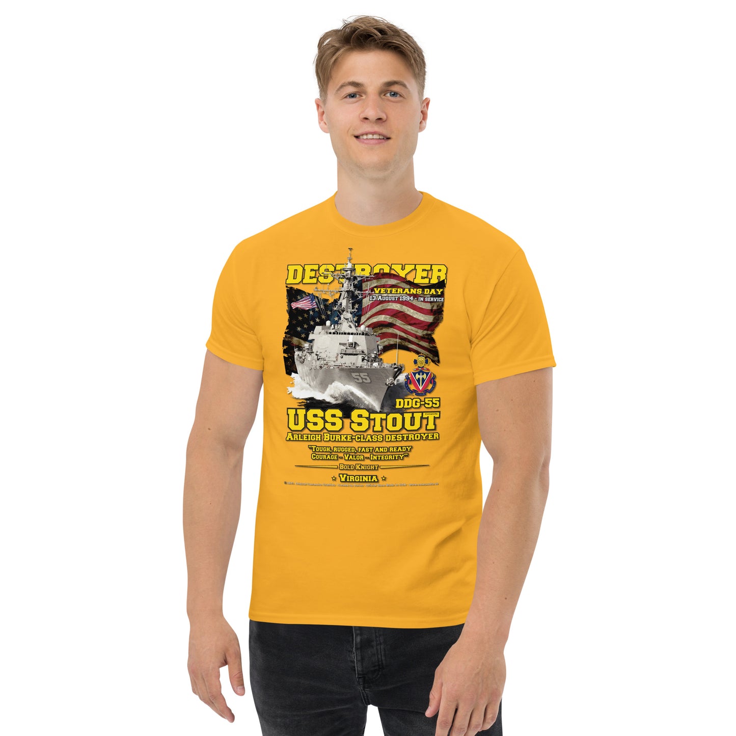 USS STOUT DDG-55 Destroyer Veterans t-shirt