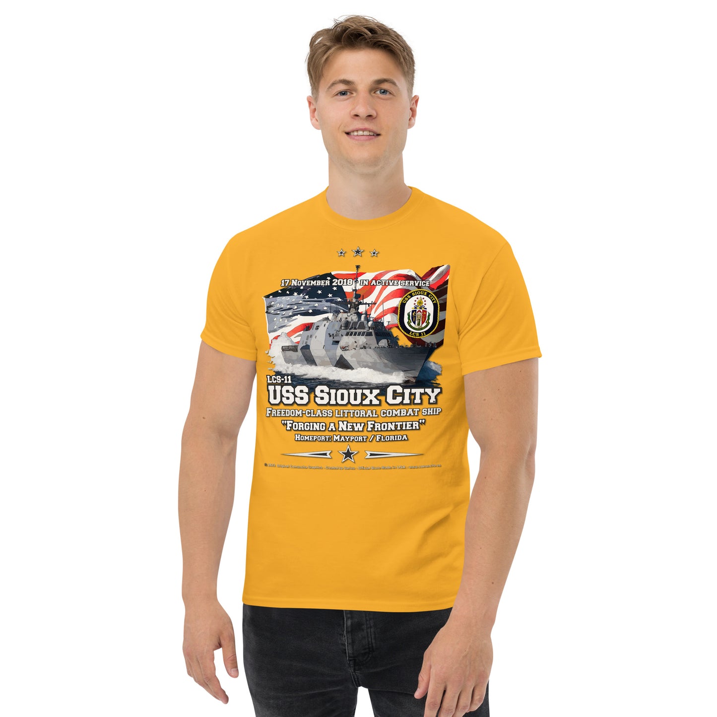 USS SIOUX CITY LCS-11 Littoral Combat Ship t-shirt