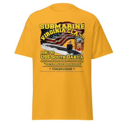 USS SOUTH DAKOTA SSN-790 Submarine Veterans T-shirt, Comancha Navy Tees,