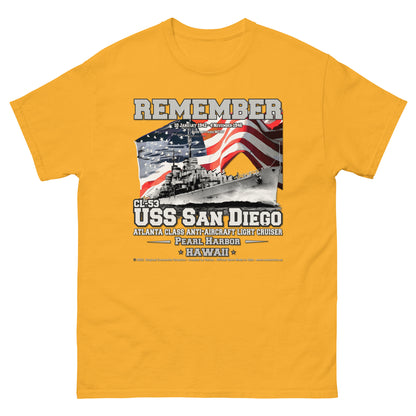 USS SAN DIEGO CL-53 Light Cruiser t-shirt