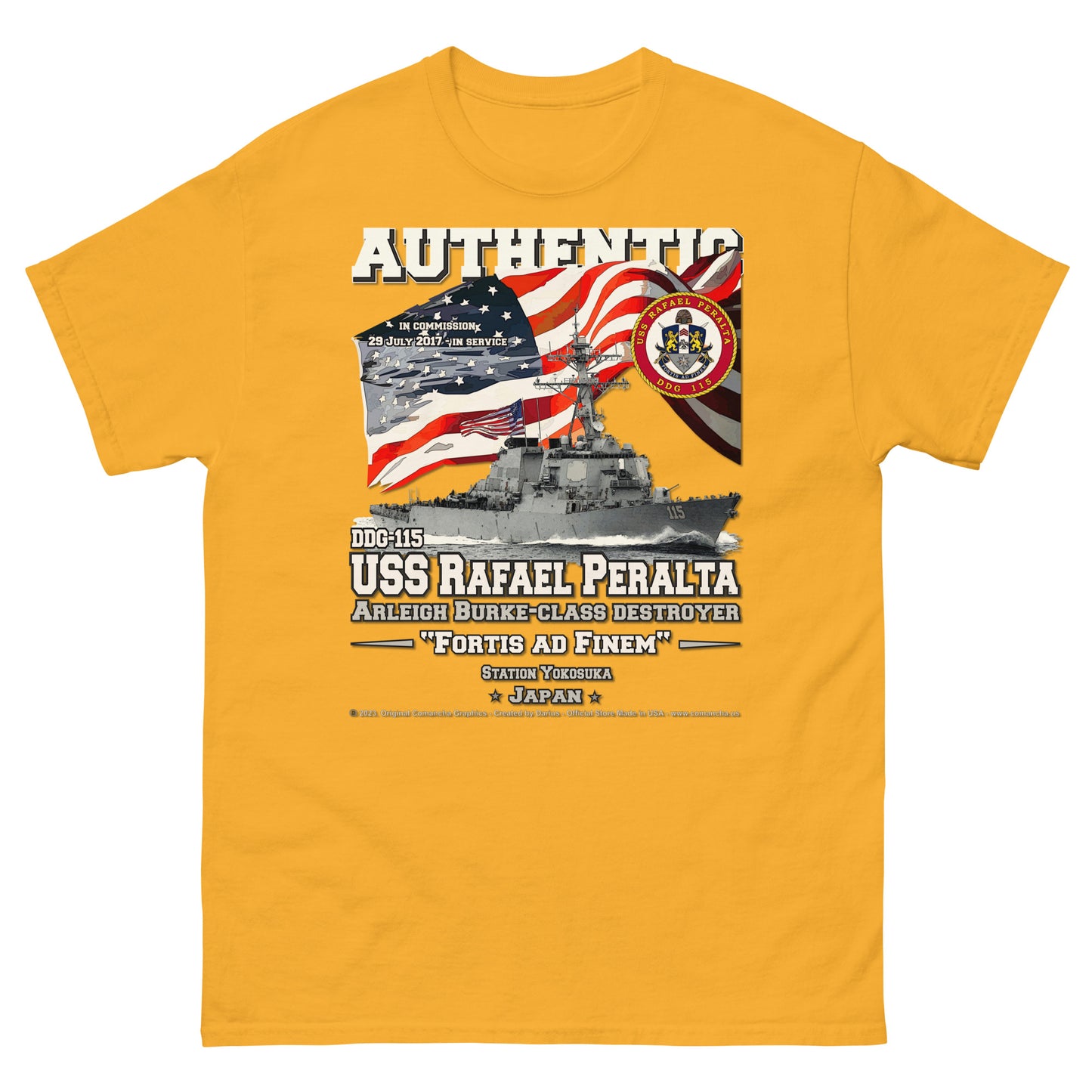 USS RAFAEL PERALTA DDG-115 Destroyer T-Shirt