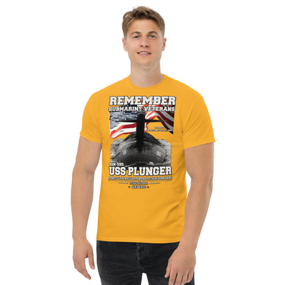 USS PLUNGER SSN-595 Submarine Veterans Classic T-Shirt, Comancha Navy T-shirts,