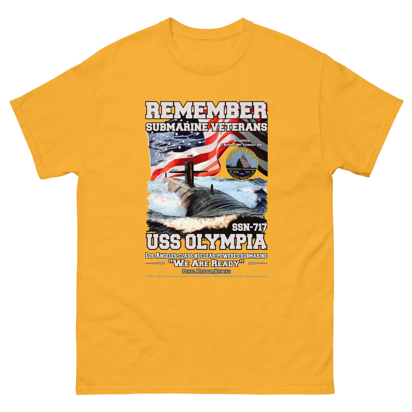 USS OLYMPIA SSN-717 Submarine T-shirt