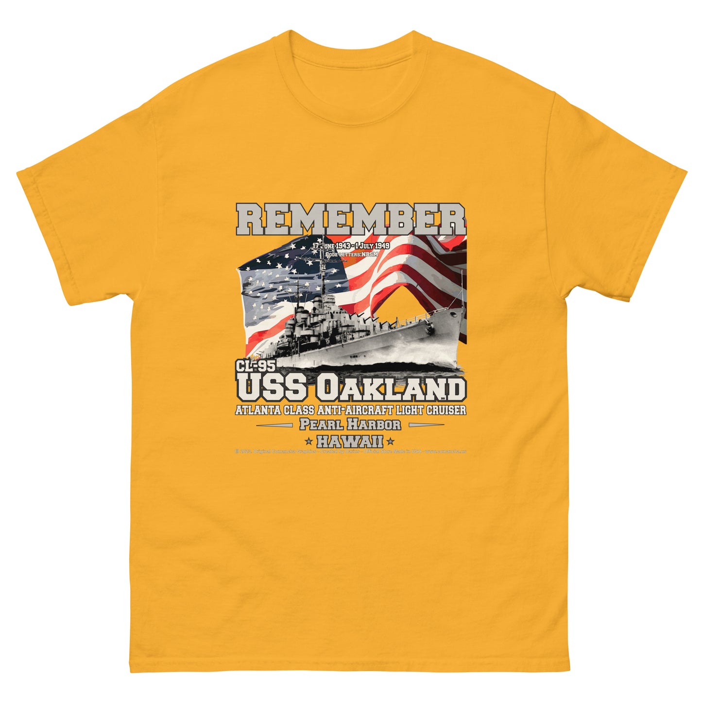 USS OAKLAND CL-95 Light Cruiser T-shirt