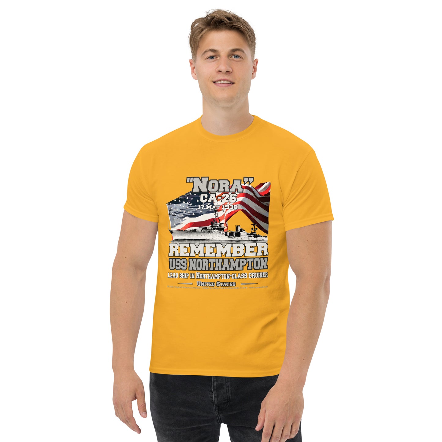 USS NORTHAMPTON CA-26 Cruiser T-shirt