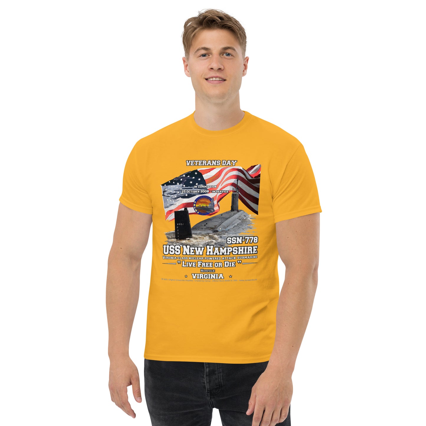 USS NEW HAMPHIRE SSN-778 Submarine Veterans t-shirt