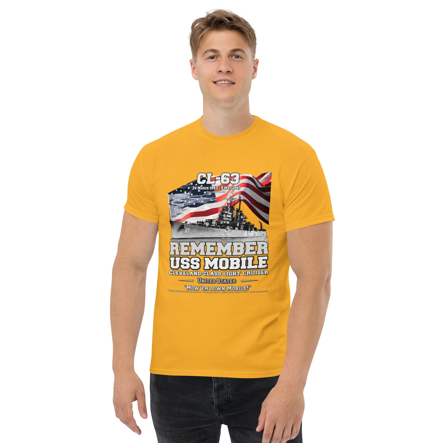 USS MOBILE CL-63 Cruiser T-Shirt