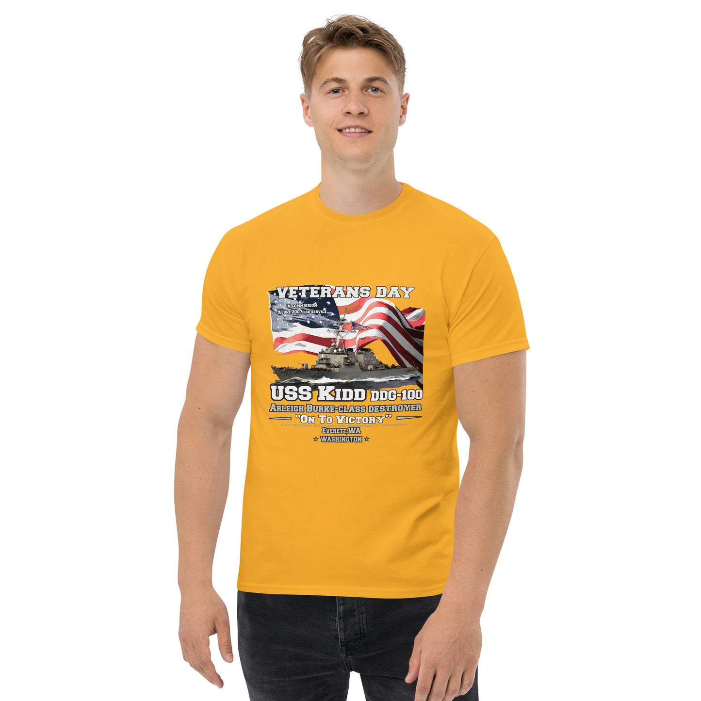 USS KIDD DDG-100 Destroyer T-Shirt